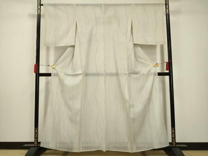 平和屋着物＊夏物 結城紬 夏結城 流水文 正絹 逸品 AABA5755sx