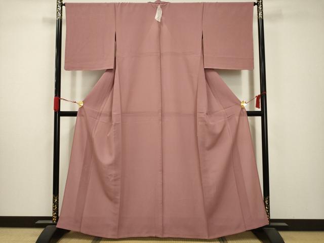 平和屋着物＊夏物 色無地 絽 退紅色 正絹 逸品 未使用 AABA5756sx