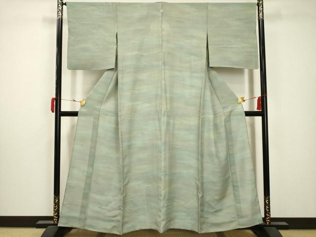 平和屋着物＊夏物 小紋 絽 霞文 暈し染め 正絹 逸品 AABA5758sx