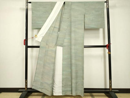 平和屋着物＊夏物 小紋 絽 霞文 暈し染め 正絹 逸品 AABA5758sx