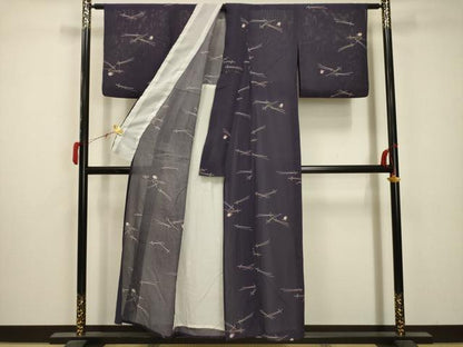 平和屋着物＊夏物 小紋 絽 吹き寄せ文 正絹 逸品 AABA5760sx