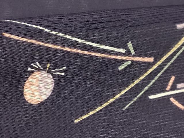 平和屋着物＊夏物 小紋 絽 吹き寄せ文 正絹 逸品 AABA5760sx