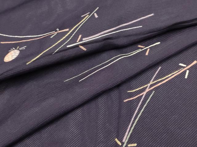 平和屋着物＊夏物 小紋 絽 吹き寄せ文 正絹 逸品 AABA5760sx
