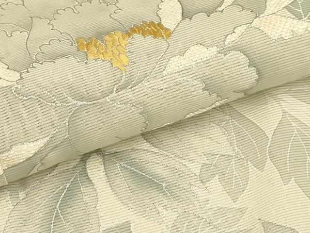 平和屋着物＊夏物 訪問着 絽 刺繍 枝花文 金糸 銀彩 正絹 逸品 AABA5762sx