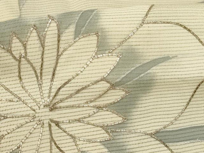 平和屋着物＊夏物 訪問着 絽 駒刺繍 草花文 銀糸 正絹 逸品 AABA5768sx