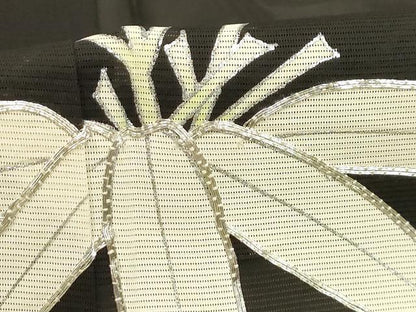 平和屋着物＊夏物 黒留袖 絽 駒刺繍 流水笹竹文 銀糸 銀彩 正絹 逸品 AABA5769sx