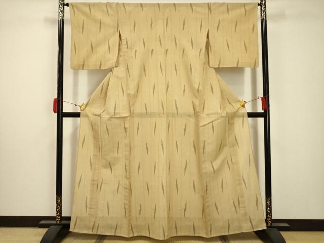 平和屋着物＊夏物 小紋 縦絽 霞文 正絹 逸品 AABA5772sx