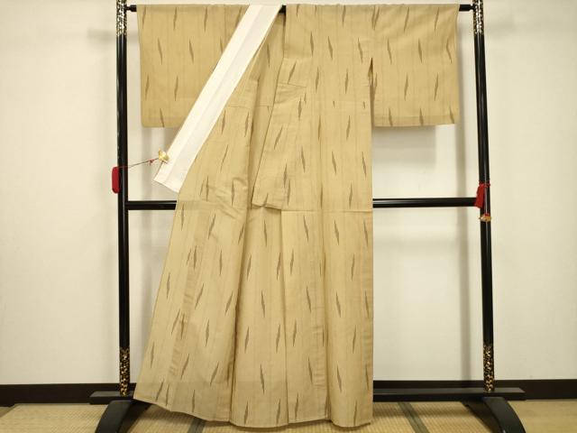 平和屋着物＊夏物 小紋 縦絽 霞文 正絹 逸品 AABA5772sx