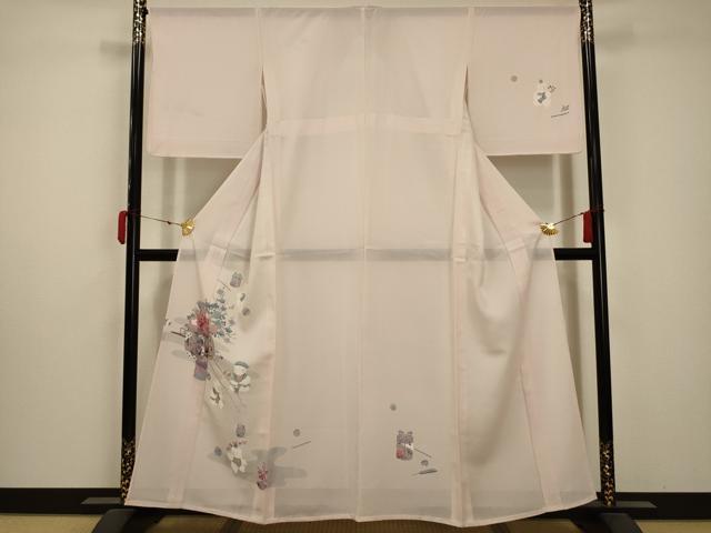 平和屋着物＊夏物 訪問着 絽 人物風景文 正絹 逸品 AABA5774sx