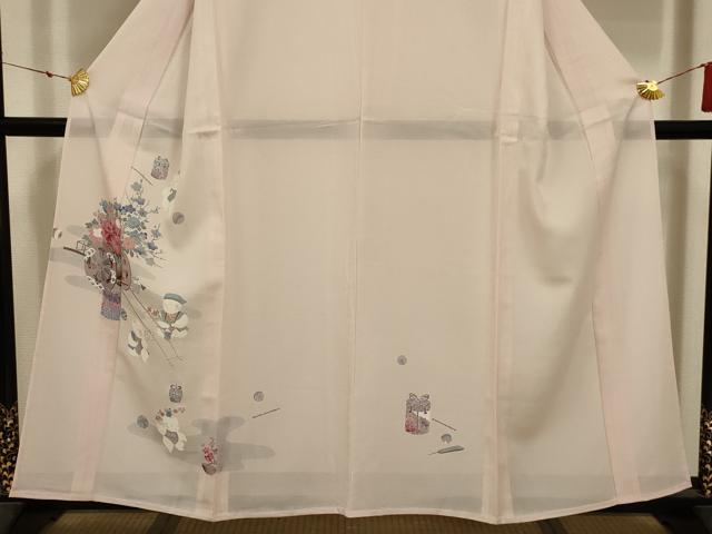 平和屋着物＊夏物 訪問着 絽 人物風景文 正絹 逸品 AABA5774sx