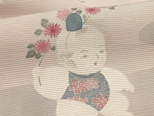 平和屋着物＊夏物 訪問着 絽 人物風景文 正絹 逸品 AABA5774sx