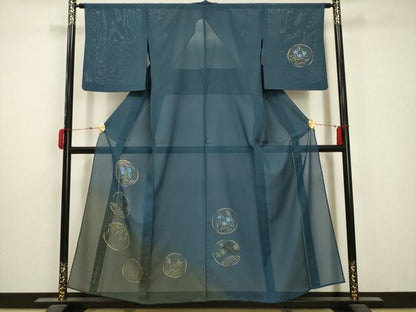 平和屋着物＊夏物 訪問着 絽 花丸文 金彩 正絹 逸品 AABA5778sx