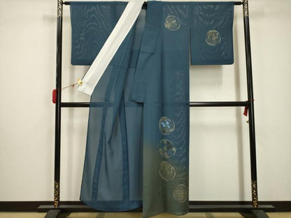 平和屋着物＊夏物 訪問着 絽 花丸文 金彩 正絹 逸品 AABA5778sx