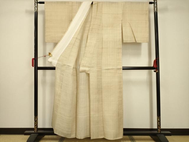 平和屋着物＊夏物 紗紬 生紬 砥粉色 正絹 逸品 AABA5781sx