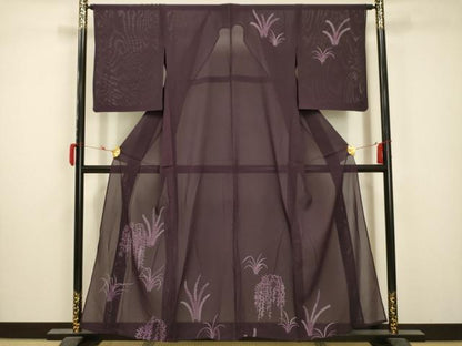 平和屋着物＊夏物 訪問着 絽 草花文 正絹 逸品 AABA5785sx