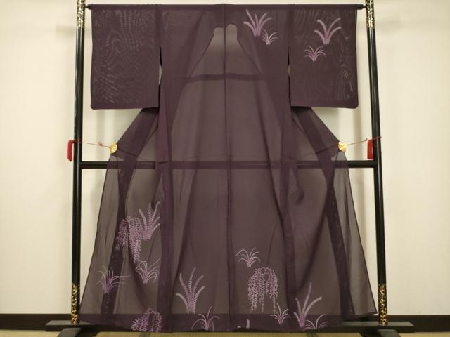 平和屋着物＊夏物 訪問着 絽 草花文 正絹 逸品 AABA5785sx