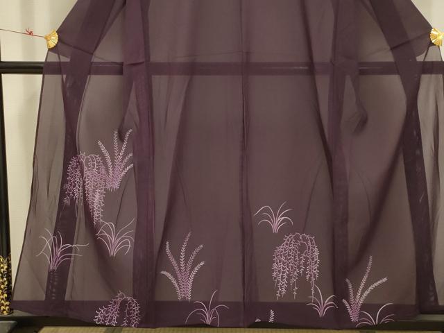 平和屋着物＊夏物 訪問着 絽 草花文 正絹 逸品 AABA5785sx