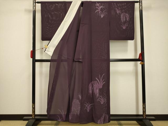 平和屋着物＊夏物 訪問着 絽 草花文 正絹 逸品 AABA5785sx
