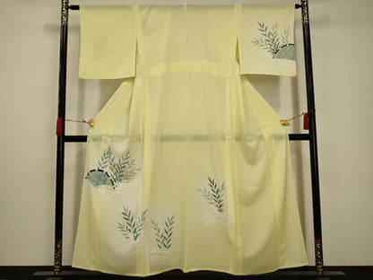平和屋着物＊夏物 訪問着 絽 流水籬文 暈し染め 正絹 逸品 AABA5786sx
