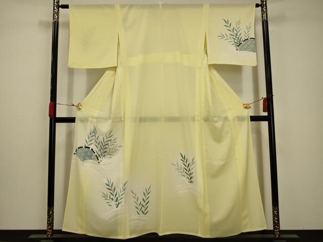 平和屋着物＊夏物 訪問着 絽 流水籬文 暈し染め 正絹 逸品 AABA5786sx