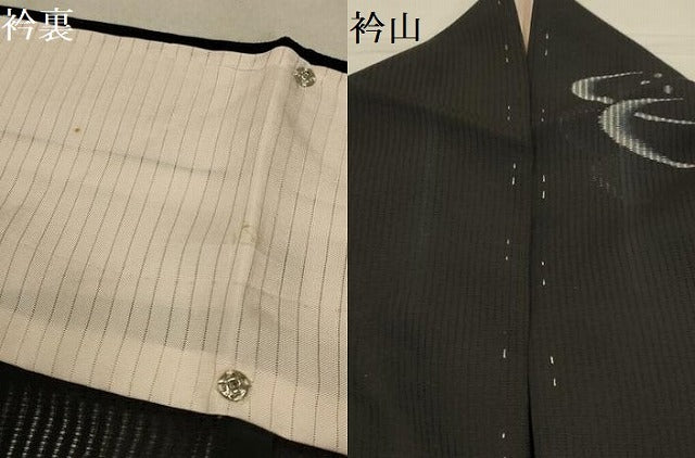 平和屋着物＊夏物 絽芭蕉 縦絽 流水文 正絹 逸品 AABA5787sx
