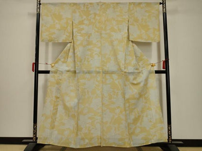 平和屋着物＊夏物 紗紬 更紗花文 正絹 逸品 AABA5788sx