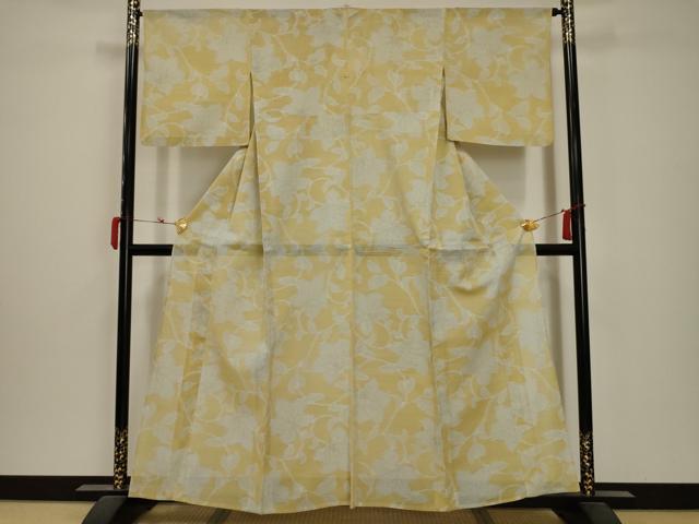 平和屋着物＊夏物 紗紬 更紗花文 正絹 逸品 AABA5788sx
