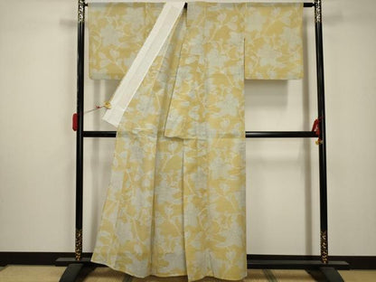 平和屋着物＊夏物 紗紬 更紗花文 正絹 逸品 AABA5788sx