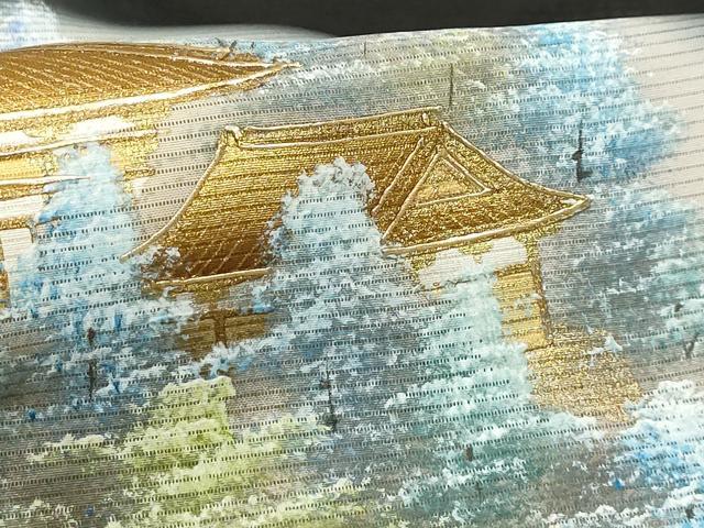 平和屋着物＊夏物 黒留袖 絽 作家物 風景文 金彩 正絹 逸品 AABA5790sx