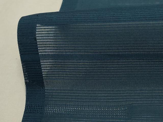 平和屋着物＊夏物 色無地 絽 横段紋紗 藍色 正絹 逸品 AABA5792sx