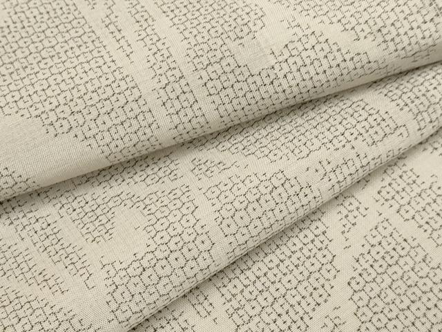 平和屋着物＊夏物 結城紬 夏結城 唐草文 正絹 逸品 AABA5793sx