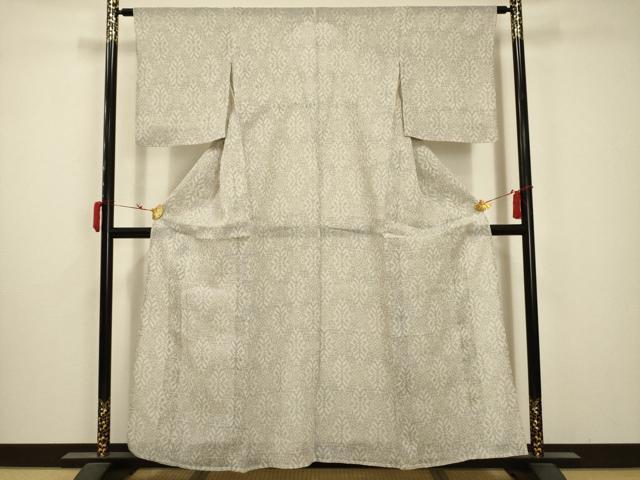平和屋着物＊夏物　越後上布　花菱文　苧麻　逸品　AABA5795sx