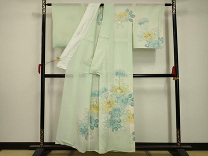 平和屋着物＊夏物 訪問着 絽 紫陽花 銀彩 正絹 逸品 AABA5798sx
