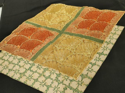 平和屋着物■豪華黒留袖　駒刺繍　花菱文　金彩　三越扱い　正絹　逸品　AABA6092cs