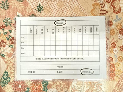 平和屋着物◎六通柄袋帯　唐織　草花文　金糸　正絹　逸品　AABA6241yx