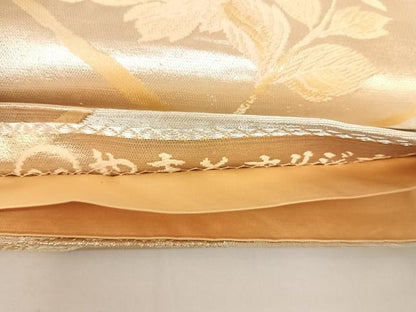 平和屋着物◎六通柄袋帯　唐織　草花文　金銀糸　正絹　逸品　AABA6275yx