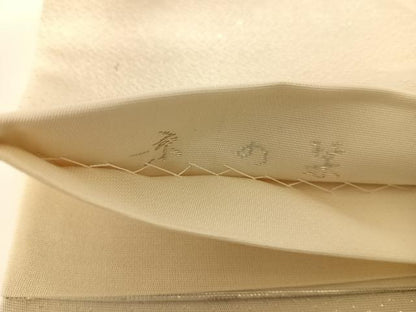 平和屋着物◎六通柄袋帯 京の栞 銀糸 正絹 逸品 AABA6332yx