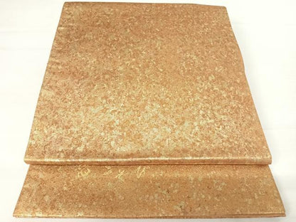 平和屋着物◎六通柄袋帯 箔あそび 引箔 正絹 逸品 AABA6343yx