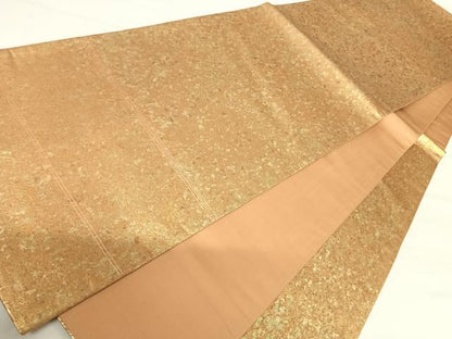 平和屋着物◎六通柄袋帯 箔あそび 引箔 正絹 逸品 AABA6343yx