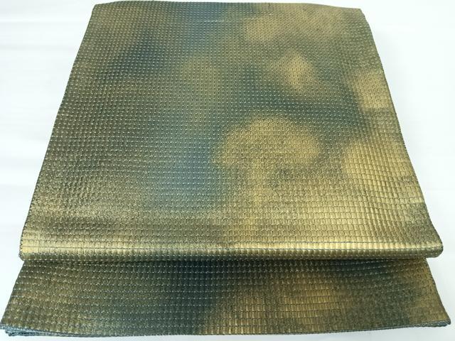 平和屋着物◎六通柄袋帯 霞文 金彩 正絹 逸品 AABA6350yx