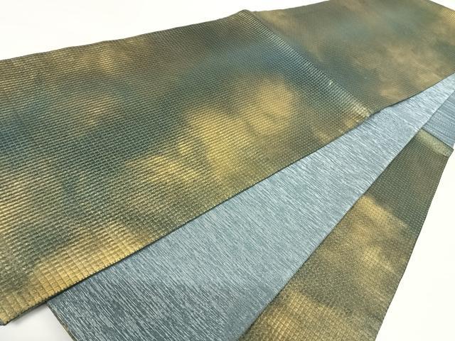 平和屋着物◎六通柄袋帯 霞文 金彩 正絹 逸品 AABA6350yx