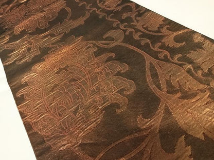 平和屋着物◎六通柄袋帯　更紗花文　金糸　正絹　逸品　AABA6351yx