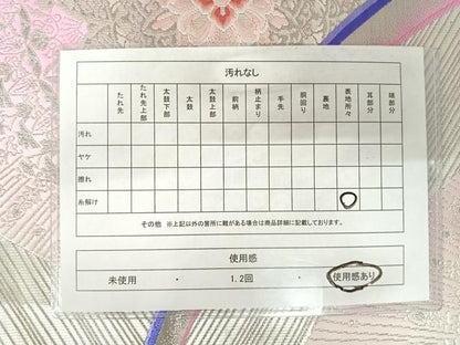 平和屋着物◎六通柄袋帯 唐織 正倉院花文 銀糸 正絹 逸品 AABA6364yx