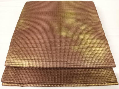 平和屋着物◎六通柄袋帯 霞文 金彩 正絹 逸品 AABA6373yx