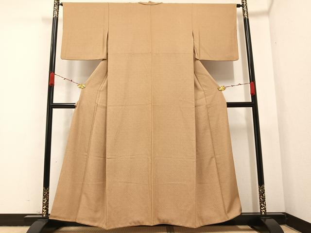 平和屋着物▽上質な小紋　単衣　七宝花文　正絹　逸品　AABE6896jh 平和屋着物▽上質な小紋 単衣 七宝花文 正絹 逸品 AABE6896jh