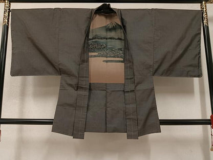 平和屋着物●男性 本場大島紬 アンサンブル 100亀甲 総詰め 正絹 逸品 AABA6406ph
