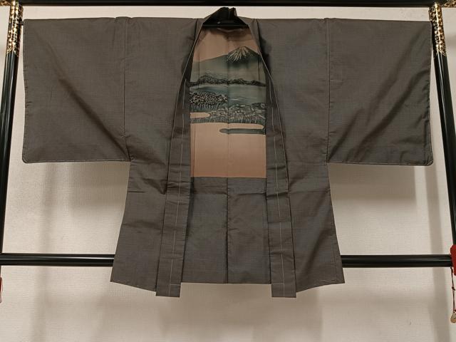平和屋着物●男性 本場大島紬 アンサンブル 100亀甲 総詰め 正絹 逸品 AABA6406ph