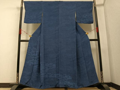 平和屋着物●訪問着　江戸小紋　立波文　正絹　逸品　未使用　AABA6410ph