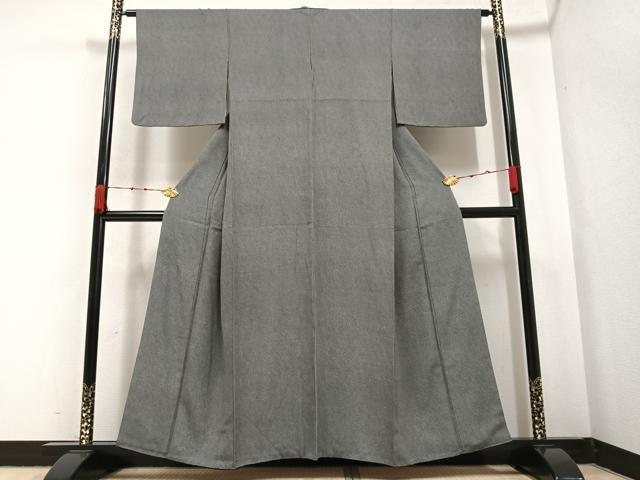 平和屋着物●江戸小紋　鮫小紋柄　黒地　正絹　逸品　AABA6413ph