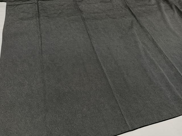 平和屋着物●江戸小紋　鮫小紋柄　黒地　正絹　逸品　AABA6413ph